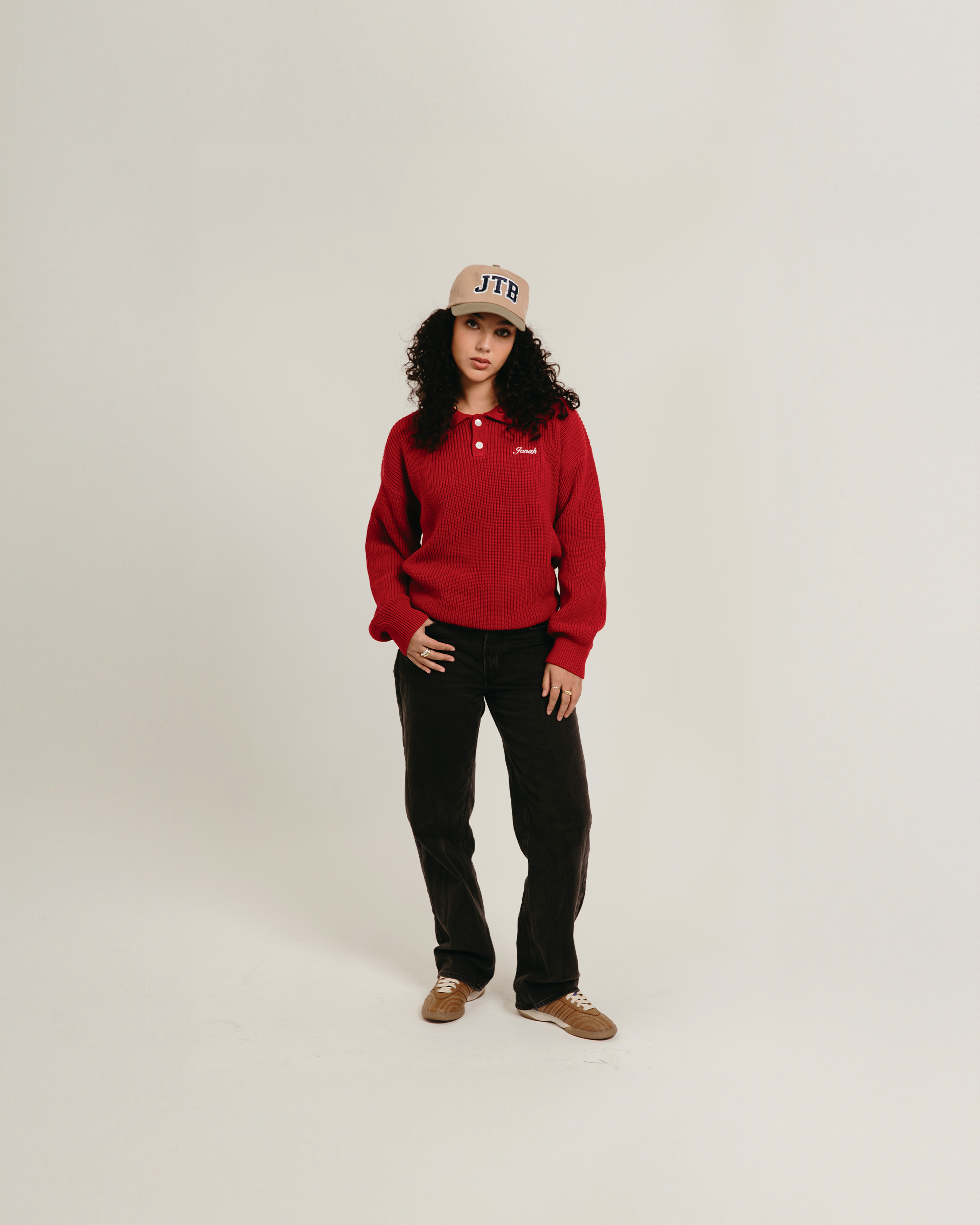 FISHERMAN KNIT POLO (RED)