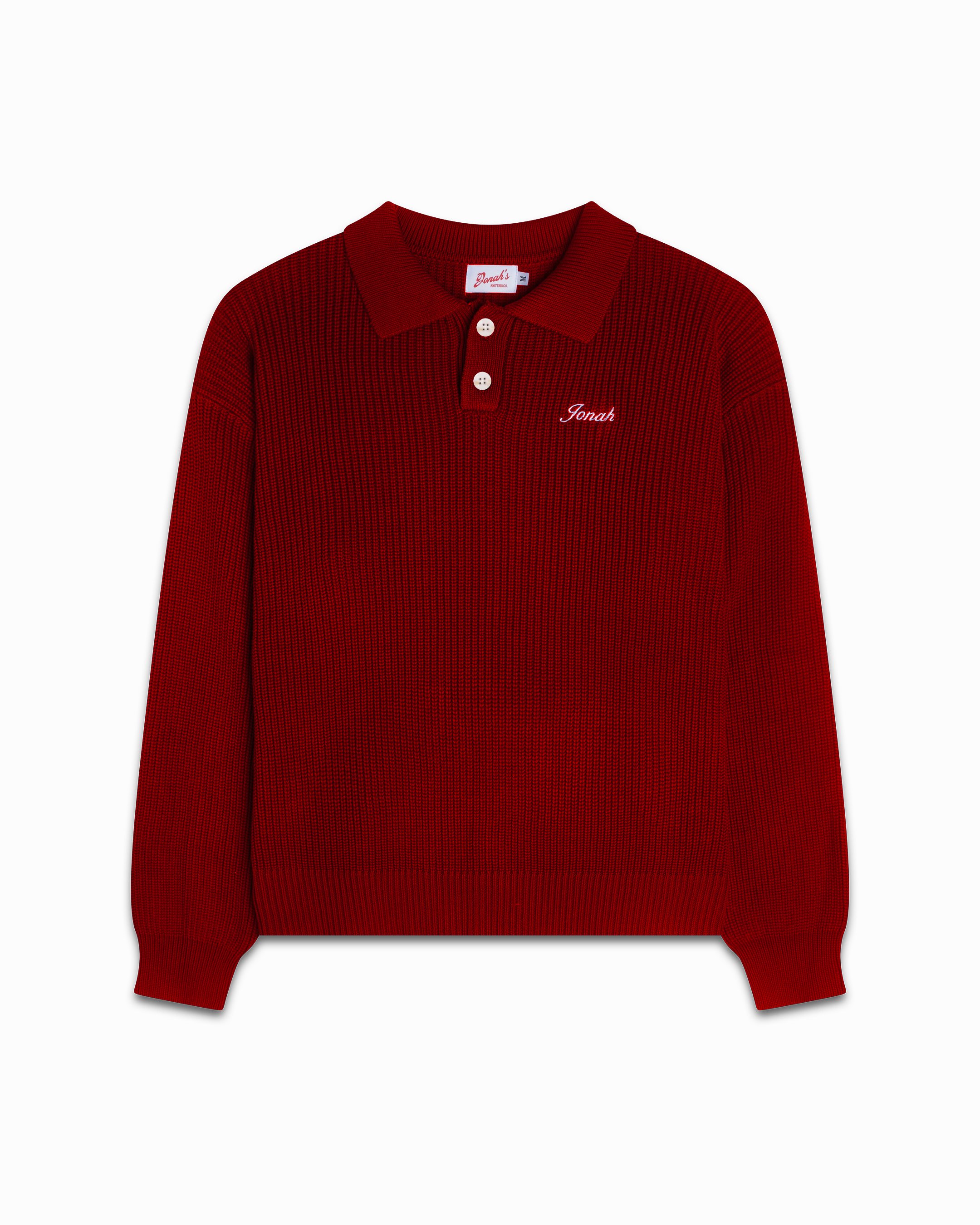 FISHERMAN KNIT POLO (RED)