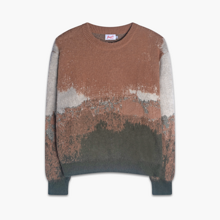 GRADIENT MOHAIR CREWNECK SWEATER