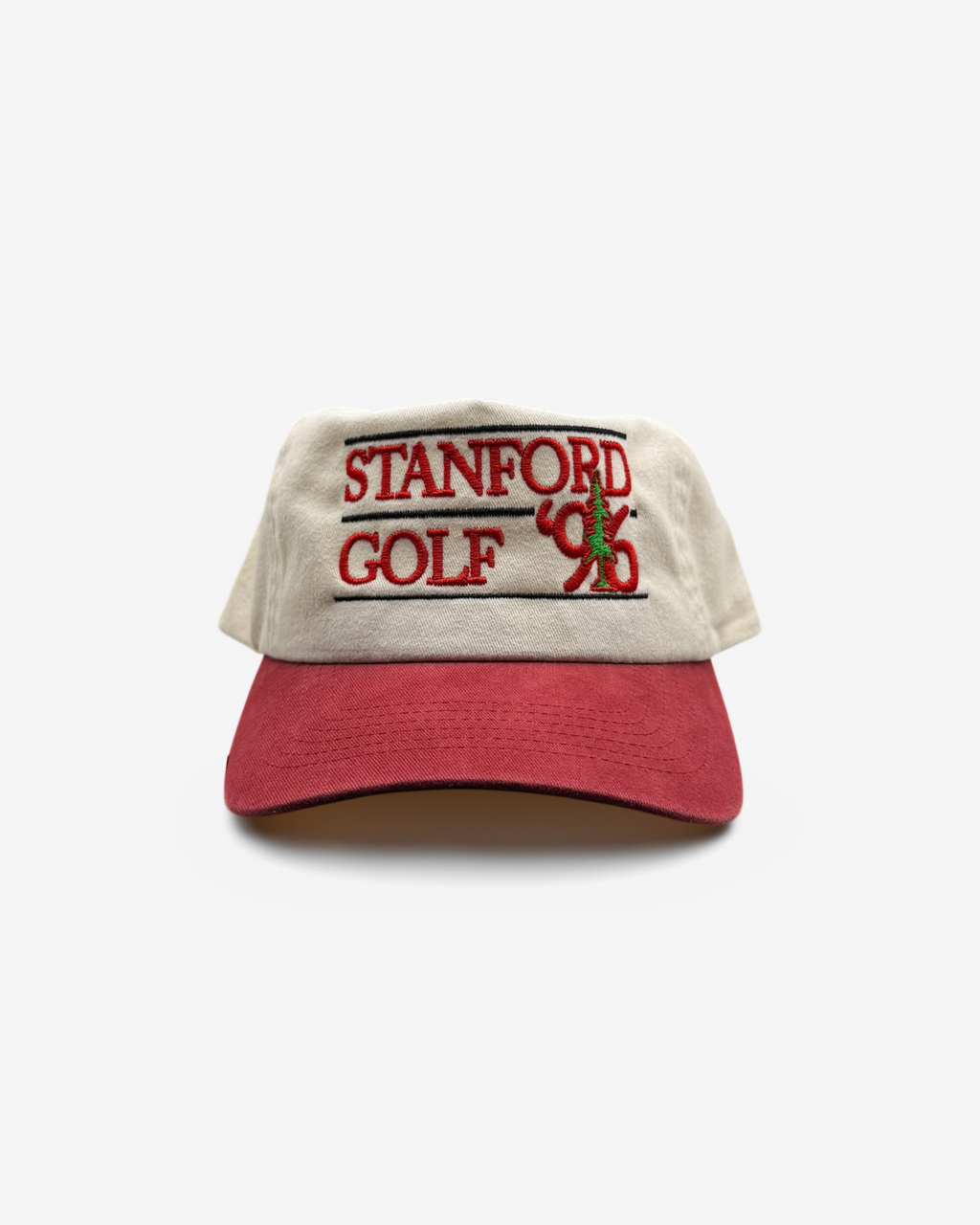 Stanford Golf 96 Cap (Natural/Red)